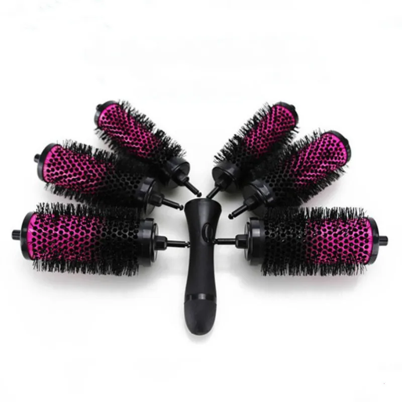 Набор комбинированных расчесок для головы: 6 головок одна ручка три размера щетка