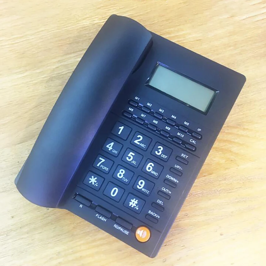 Проводной телефон с большой кнопкой и идентификатором вызова двойная система DTMF
