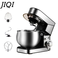jiqi 1200w electric stand food mixer stainless steel chef machine 5l bowl cream blender knead dough cake bread whisk egg beater