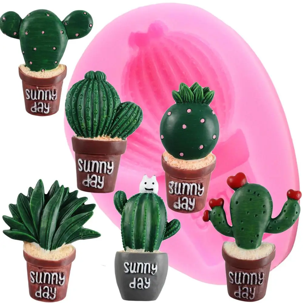 Кактус силиконовые формы суккулентные растения DIY ручной работы мыло