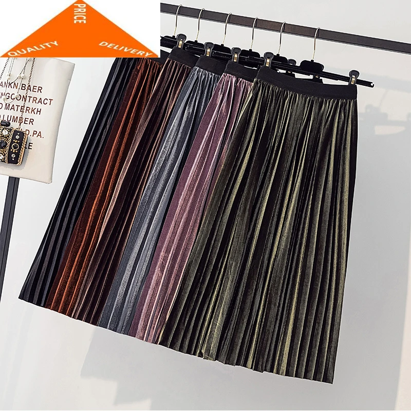 Женские модные юбки большого размера 2020 женская зимняя осенняя одежда длинная