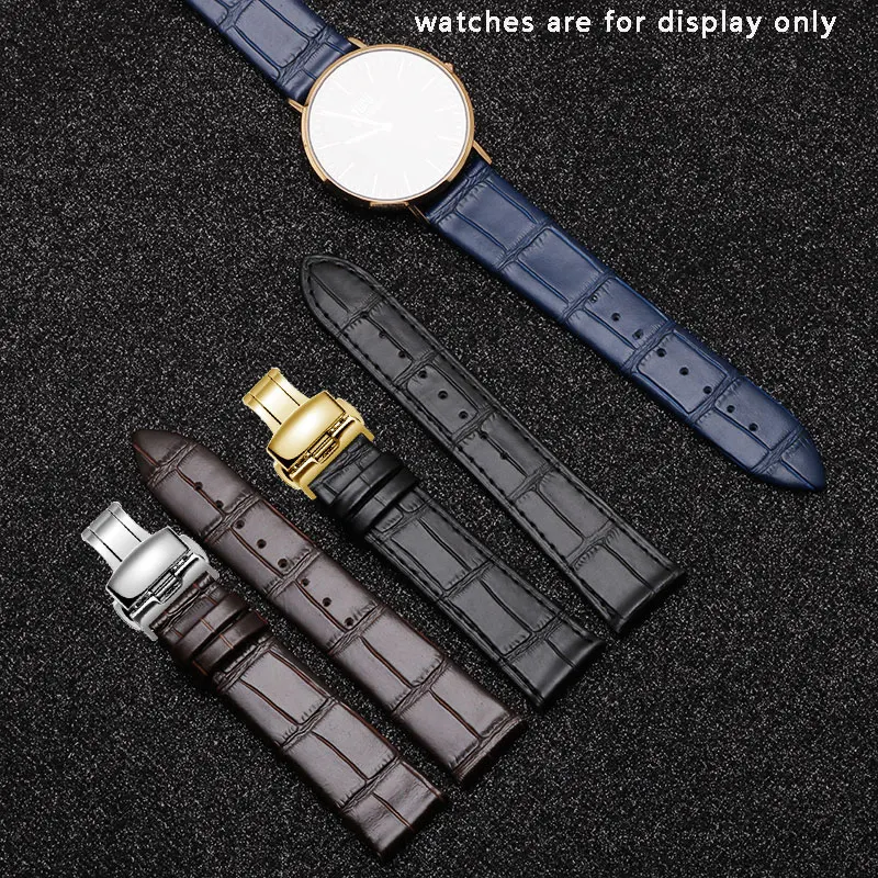 

Cow Leather Ultrathin Wristband Suitable For DW Fiyta Folli Follie Watch Accessories 12 13 14 15 16 17 18 19 20 22 23 24mm