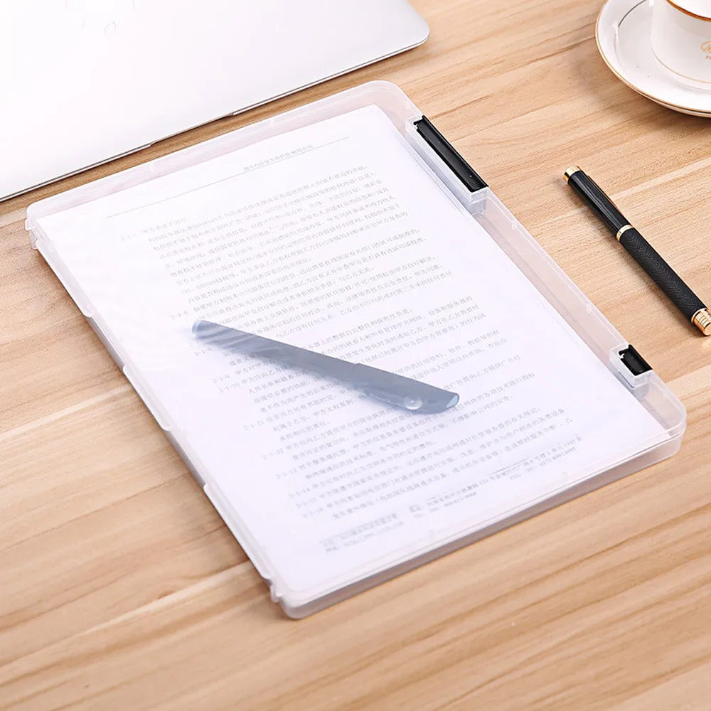 4 цвета A4 прозрачная коробка для хранения прозрачные Пластик документ Бумага