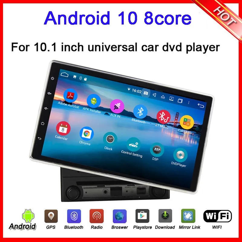 

1024*600HD touch screen android 9.0 octa core 2din 10.1" universal car dvd player with 4G RAM 64G ROM built in wifi USB DVD GPS
