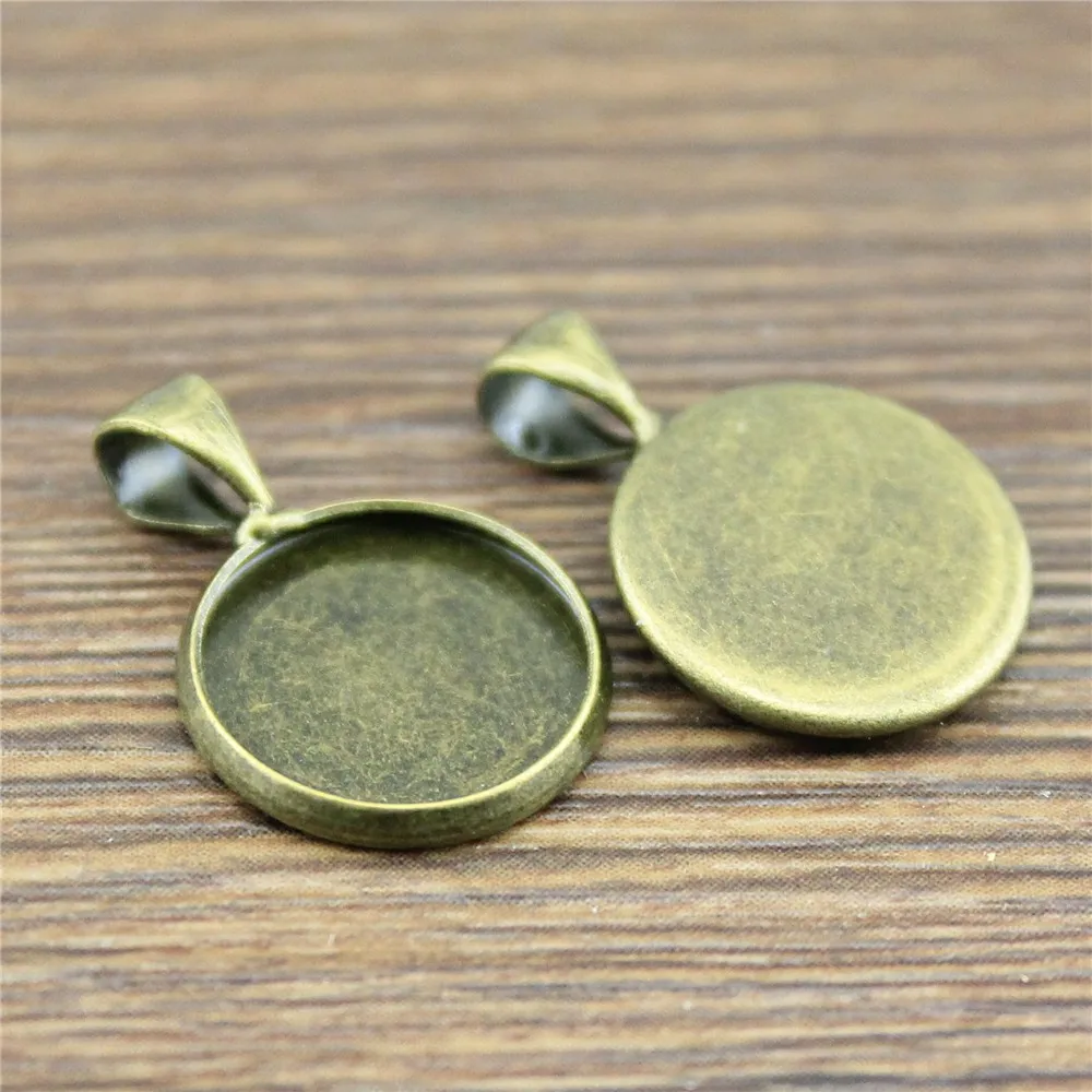 

Pendants for jewelry wholesale 12mm Round pendant base 10pcs