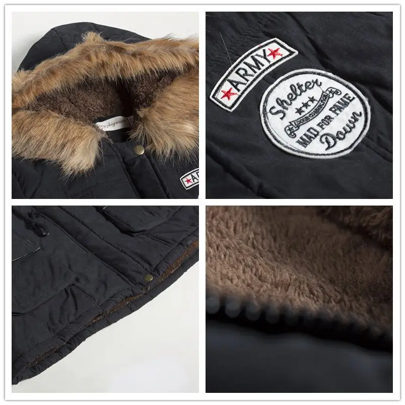 

LY VAREY LIN New Autumn Winter Women Jacket Cotton Coat Artificial Fur Collar Hooded Warm Outerwear Slim Medium Long Overcoat