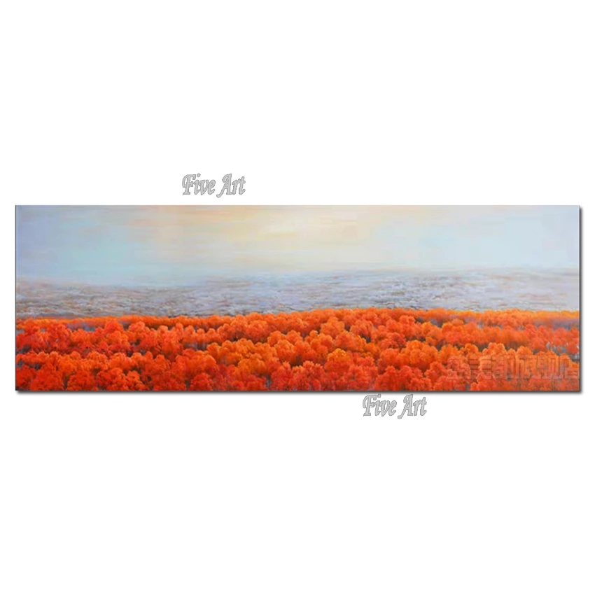 

100% Hand-painted Living Room Decoration Large Landscape Oil Painting Canvas Wall Art Pictures 1 Pieces Artwork For Living Room