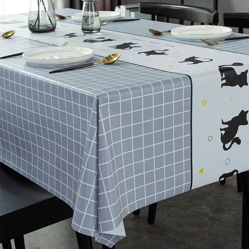 Скатерть из ПВХ с принтом цветная домашняя скатерть в европейском и американском