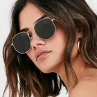 2021 винтажные металлические шестигранные солнцезащитные очки для женщинмужчин брендовые дизайнерские ретро зеркальные солнцезащитные очки для вождения UV400