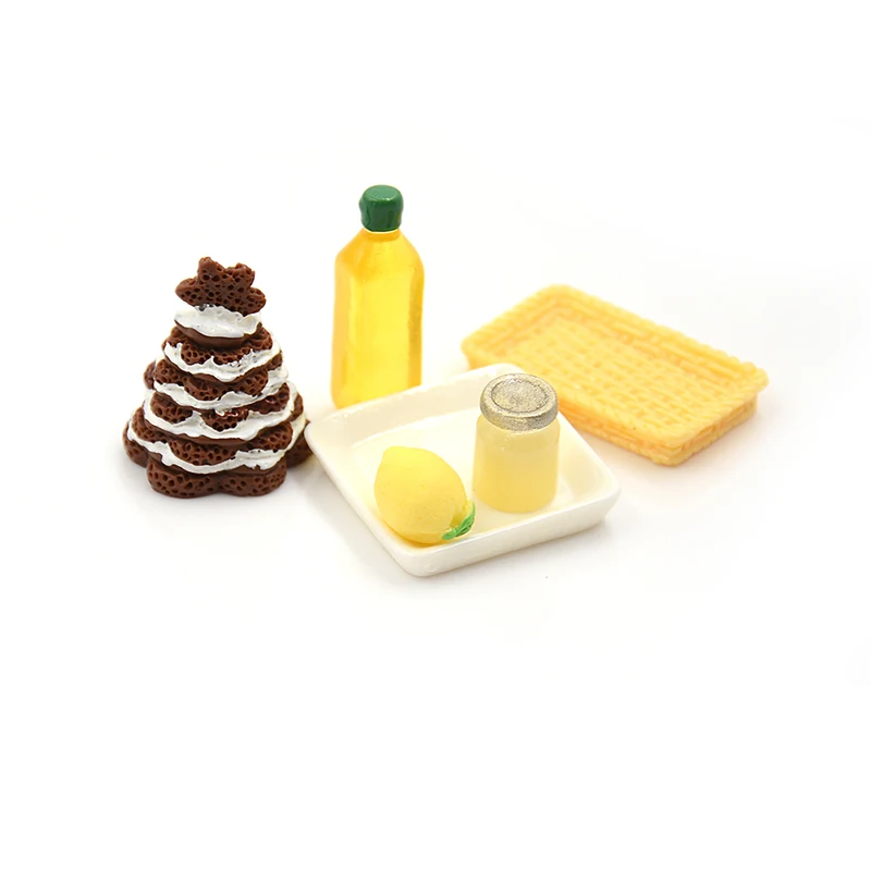 

6pcs/set 1/12 Scale Children Kitchen Toys Breakfast Bread Dollhouse Miniature Play Food Pretend Play Food Toys Wholesale