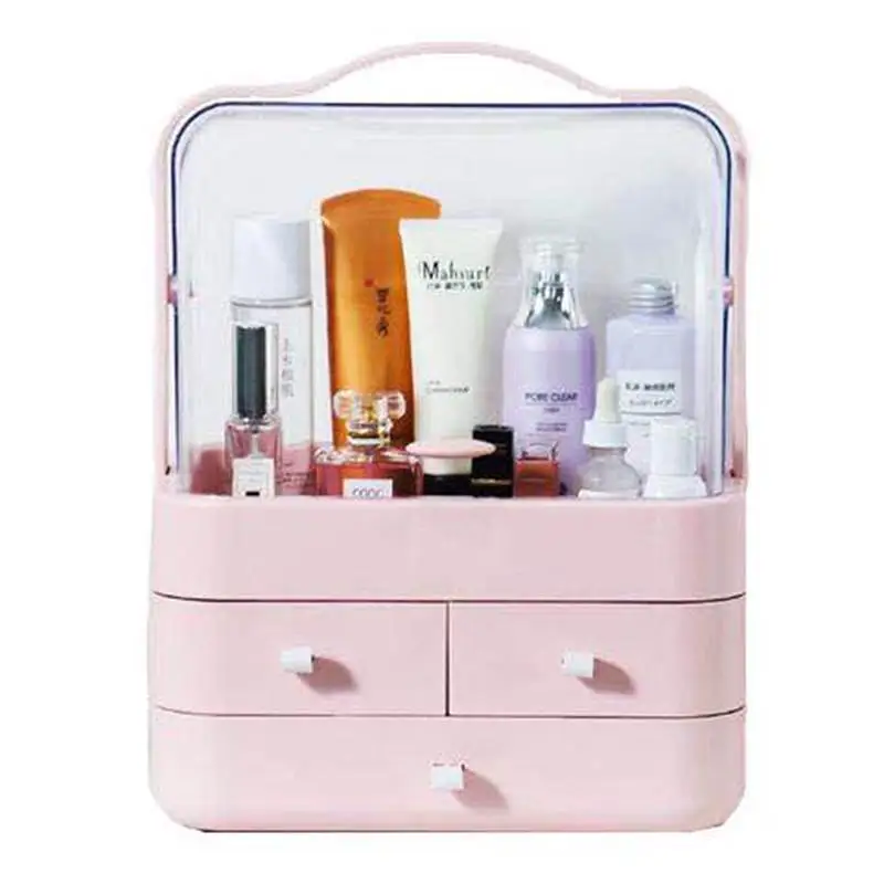 

Органайзер для косметики для девочек, водонепроницаемый пыленепроницаемый вместительный бокс для хранения косметики