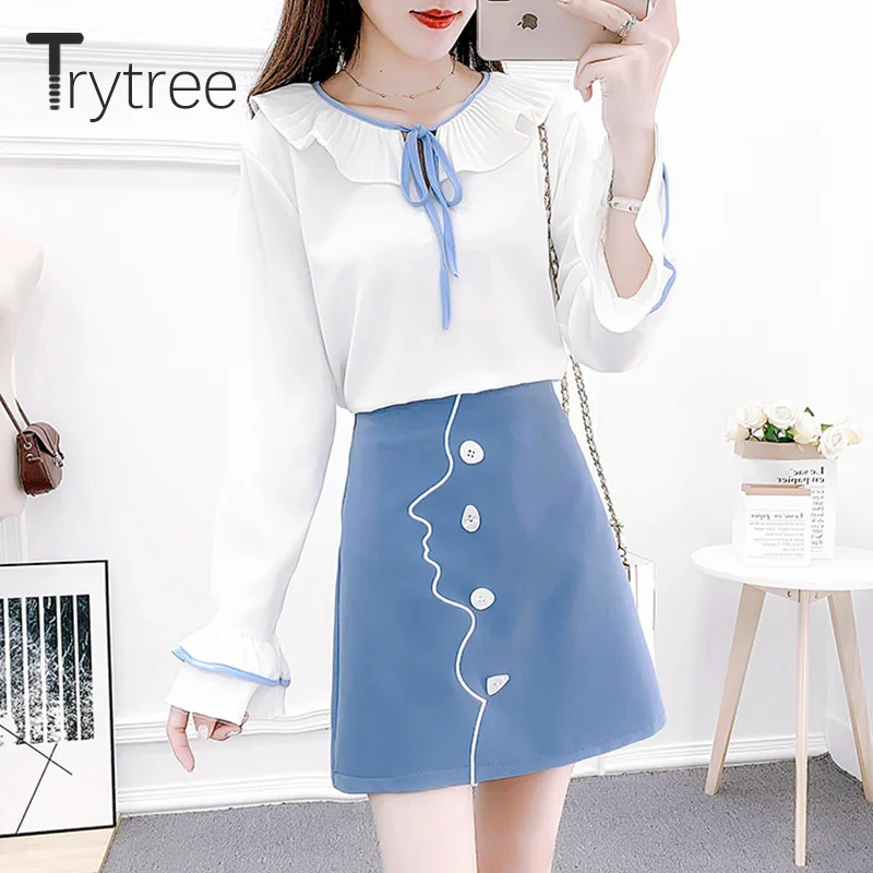 Trytree 2020 осень для женщин комплект одежды из двух предметов на каждый день с