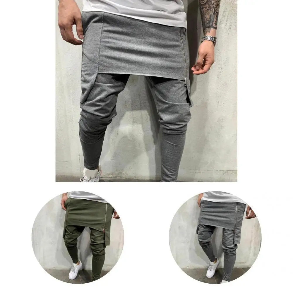 

Trousers Men Casual Men Unique Sweatpants Solid Color Elastic Waist Sports Pants