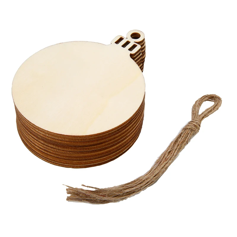 

10 pcs/set wooden round baubles for Christmas decoration wholesale