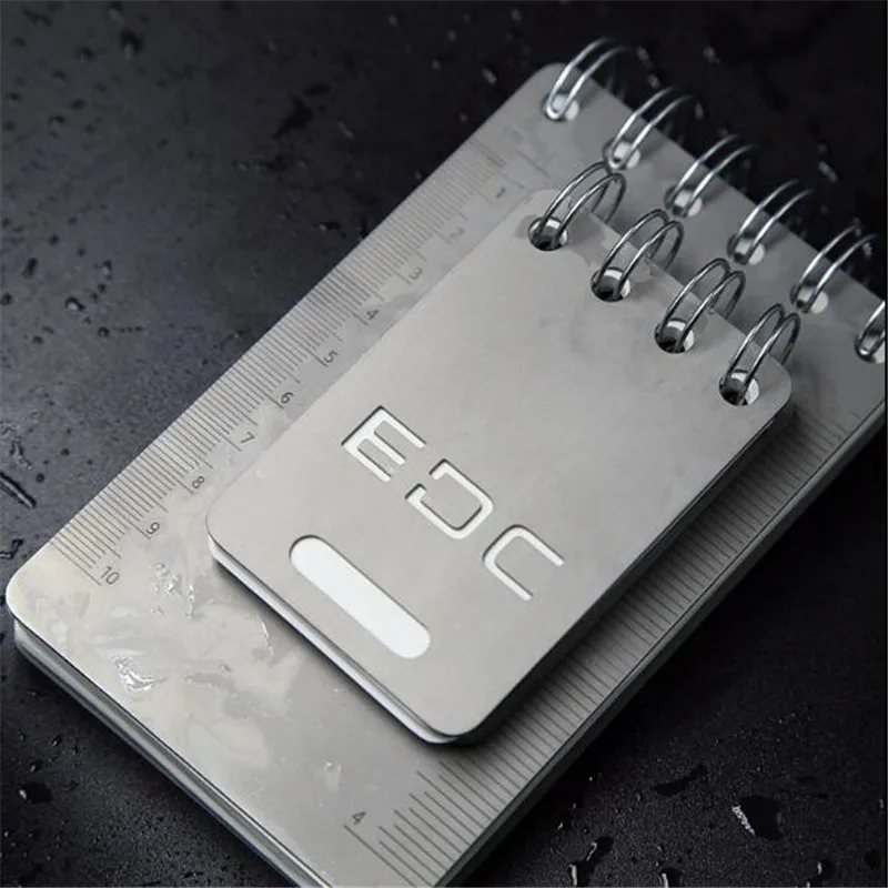

Outdoor all-weather outdoor waterproof notepad titanium alloy EDC portable notebook writing picture book scale coil
