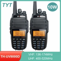 2pcs walkie talkie 10w tyt th uv8000d two way radio scanner repeater function transceiver dual band vhf uhf cb ham radio station