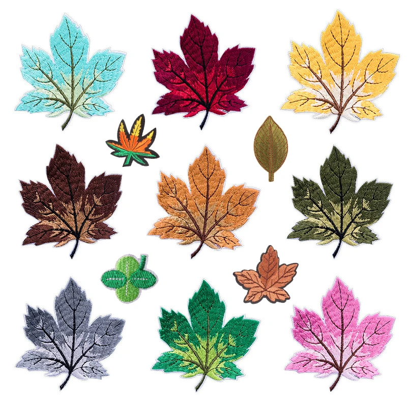 Утюг на красивый узор в виде кленового листа патч Лист наклейки для одежды
