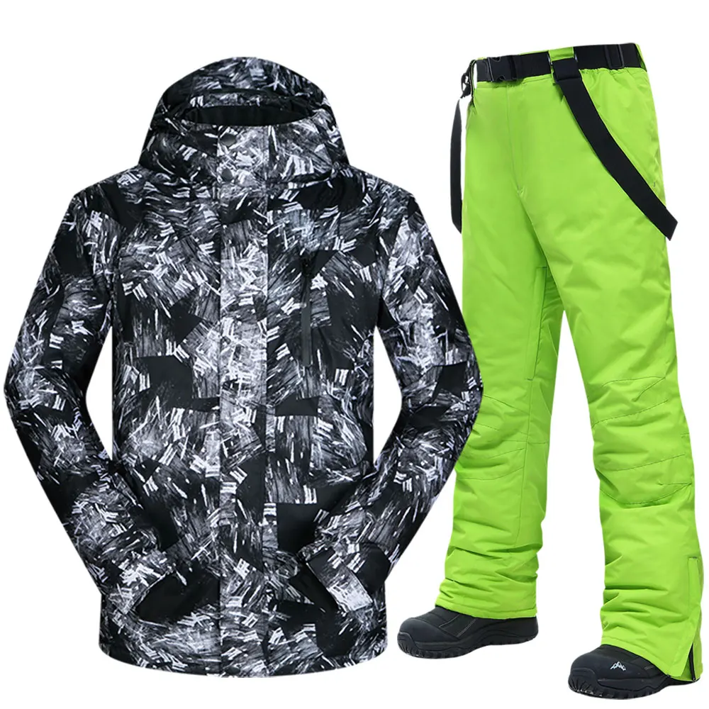 Hot Ski Suit Men Winter New Outdoor Windproof Waterproof Thermal Male Snow Pants sets Skiing And Snowboarding Jacket | Спорт и