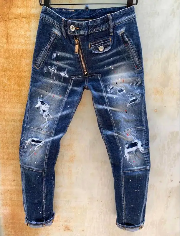 

Оригинальные Классические женские джинсы, оригинальные, DSQUARED2, ретро, итальянский бренд, мужские джинсы, локомотивы, джинсы для бега T133 одеж...