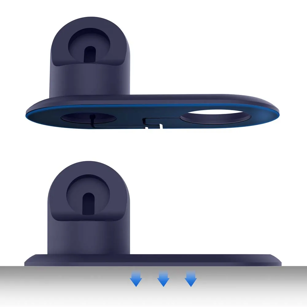 Skin Silicone Charger Stand Holder Charging Station Dock for Apple Watch Series 1/2/3/4 44mm/42mm/40mm/38mm for Magsafe