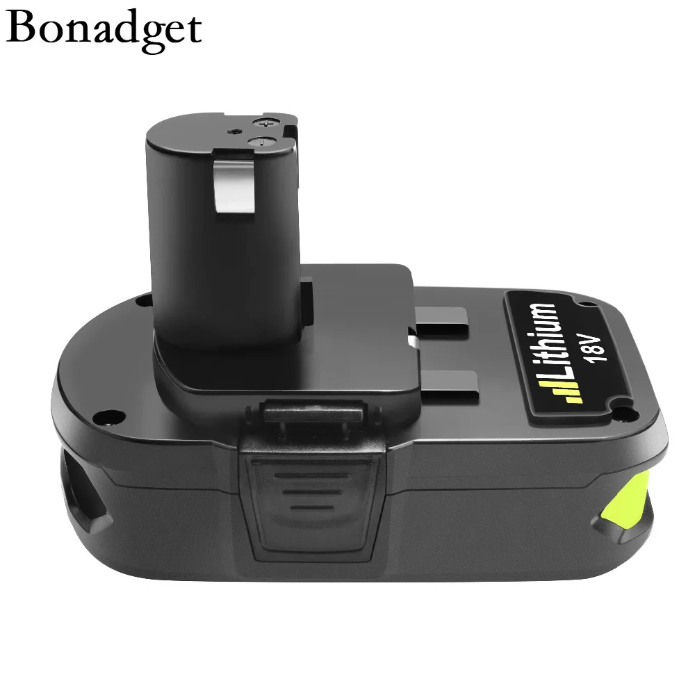 Bonadget 18V 3000 мА/ч P107 Батарея Замена для Ryobi P104 P105 P102 P103 аккумуляторная литий-ионный