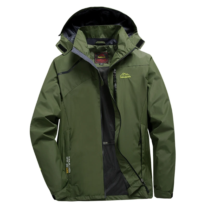 Ветровка мужская с капюшоном Повседневная дышащая куртка бомбер в стиле