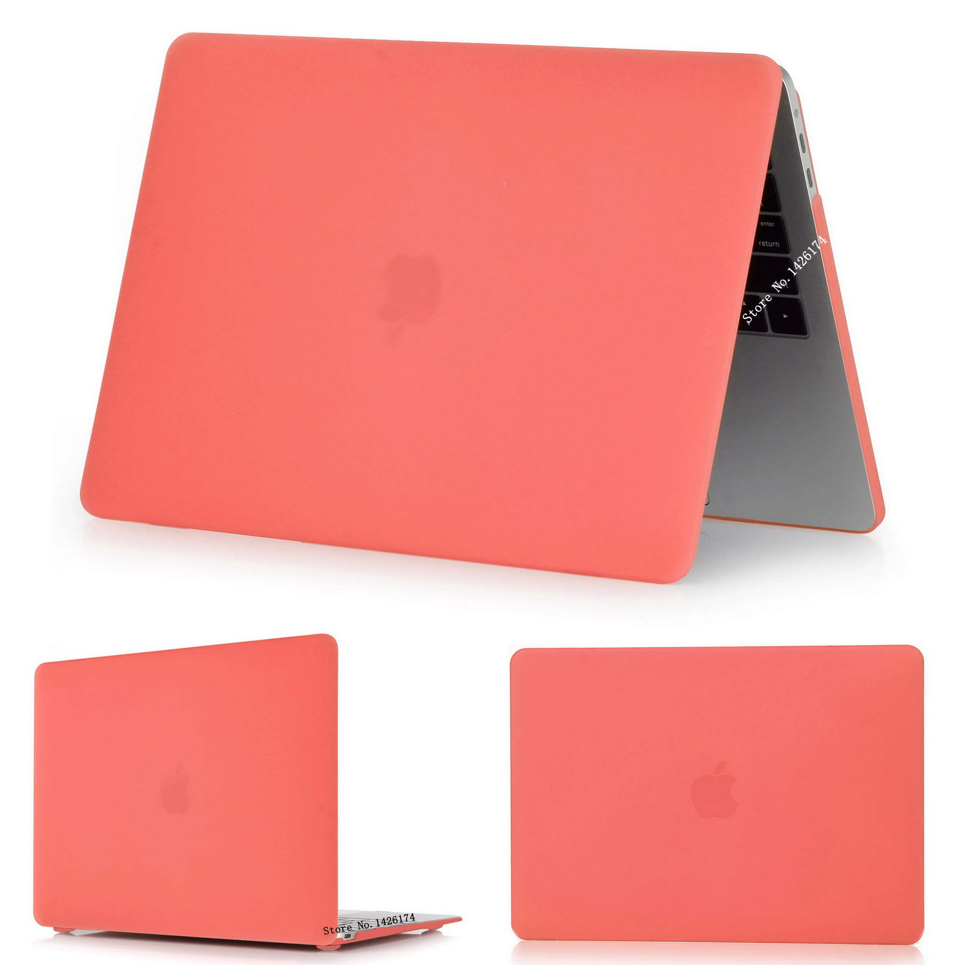 Окрашенные мозги, чехол для Apple Macbook Air Pro retina 11 12 13 15 дюймов сумка для ноутбука, для Mac book Air Pro 13,3, 15,4 чехол. A1932+ подарок - Цвет: Matte Coral orange