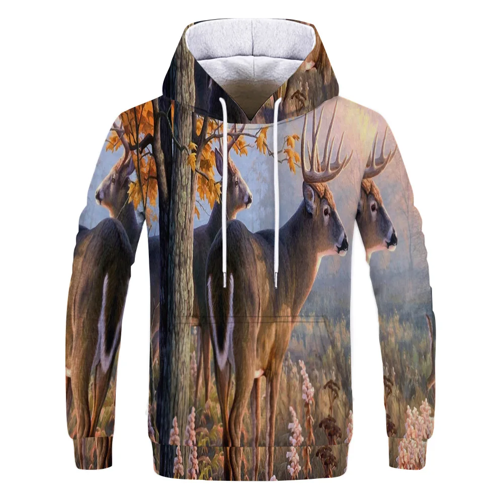 

Deer 3D Hoodie Sudaderas Hombre Sweatshirt Hoodies Man Women Animal Men Clothing Clothes 2020 OversizeStreetwear Homme Tracksuit