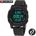 Часы PANARS Мужские Цифровые, водонепроницаемые тонкие светодиодные электронные в стиле милитари, с 3d-шагомером