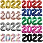 Фольгированные воздушные шары с цифрами, 4 шт., 2022, 32 дюйма, воздушные шары, рождественские украшения для празднования Нового года 2020
