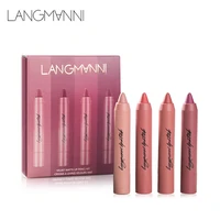 langmanni lip pencil lipstick four pack lipstick set matte moistening lipstick pen cross border exclusive luxury makeup