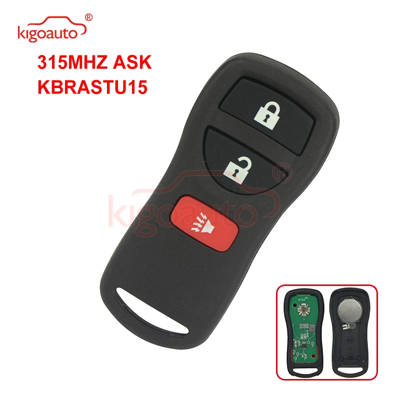 

Пульт дистанционного управления Kigoauto, брелок с 3 кнопками, 315 МГц, ASK kbraci15 для Nissan Xterra Pathfinder Frontier