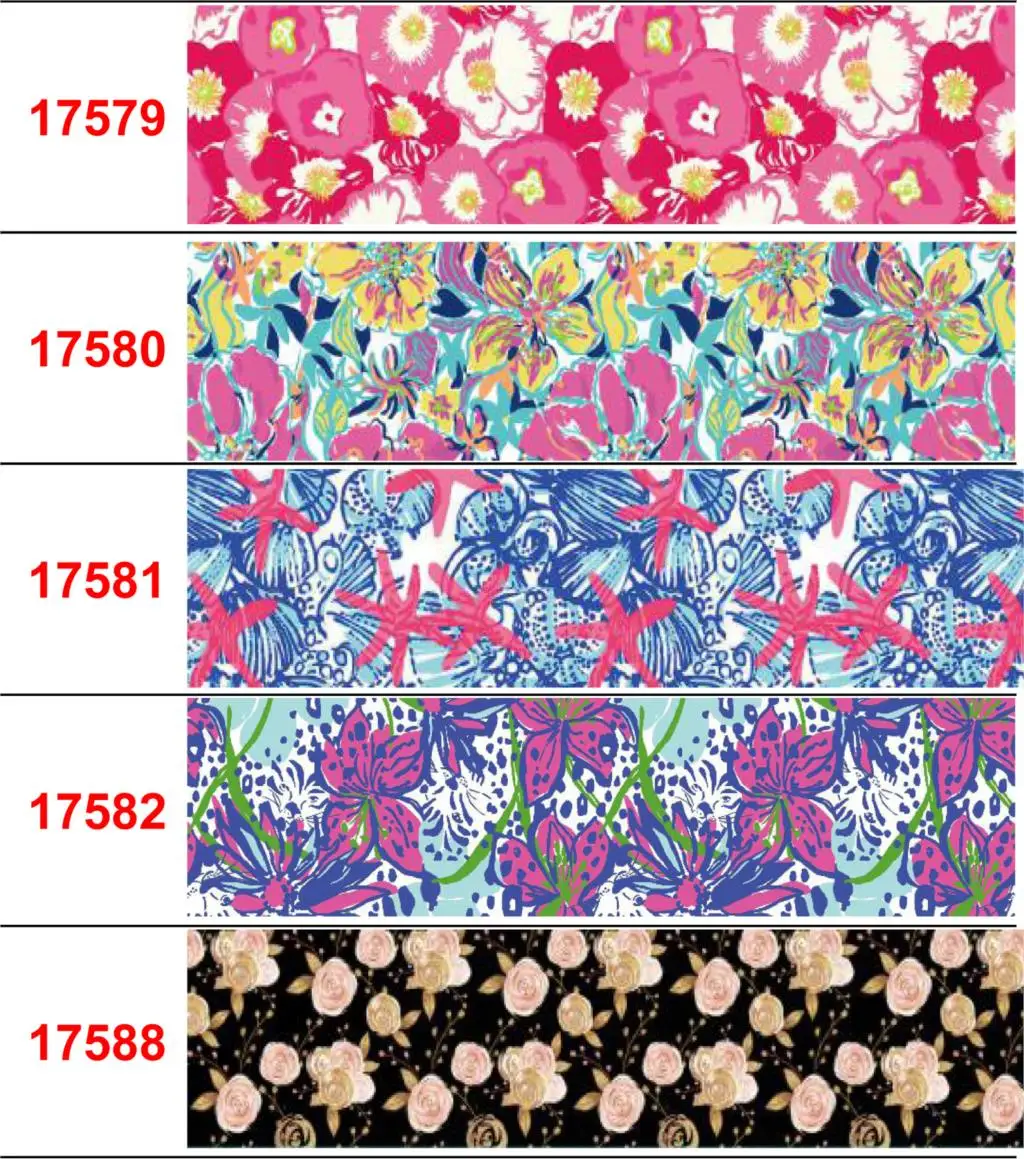 

16mm-75mm Retro Flower Series Printed Grosgrain/Foe Ribbon Watercolor Flora Daisy DIY Festival Day Hair Bowknots 50yards/roll