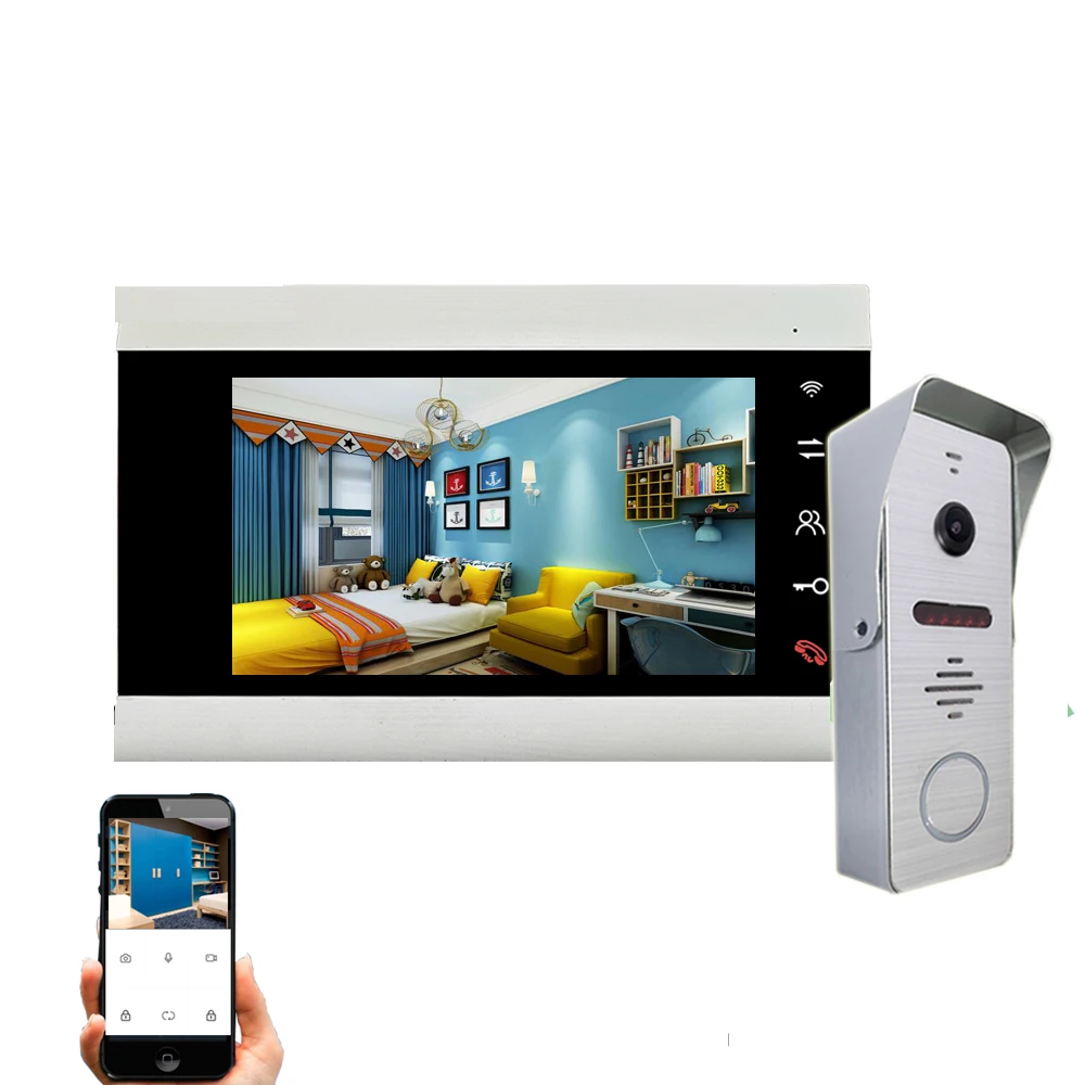 Беспроводной видеодомофон Homefong устройство 7 дюймов Wi-Fi IP дверной звонок камера