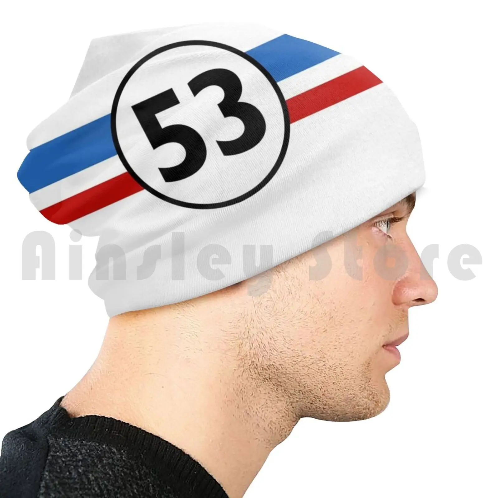 Классический гоночный автомобиль Herbie 53 1963 круглый логотип № 1 облегающая шапка