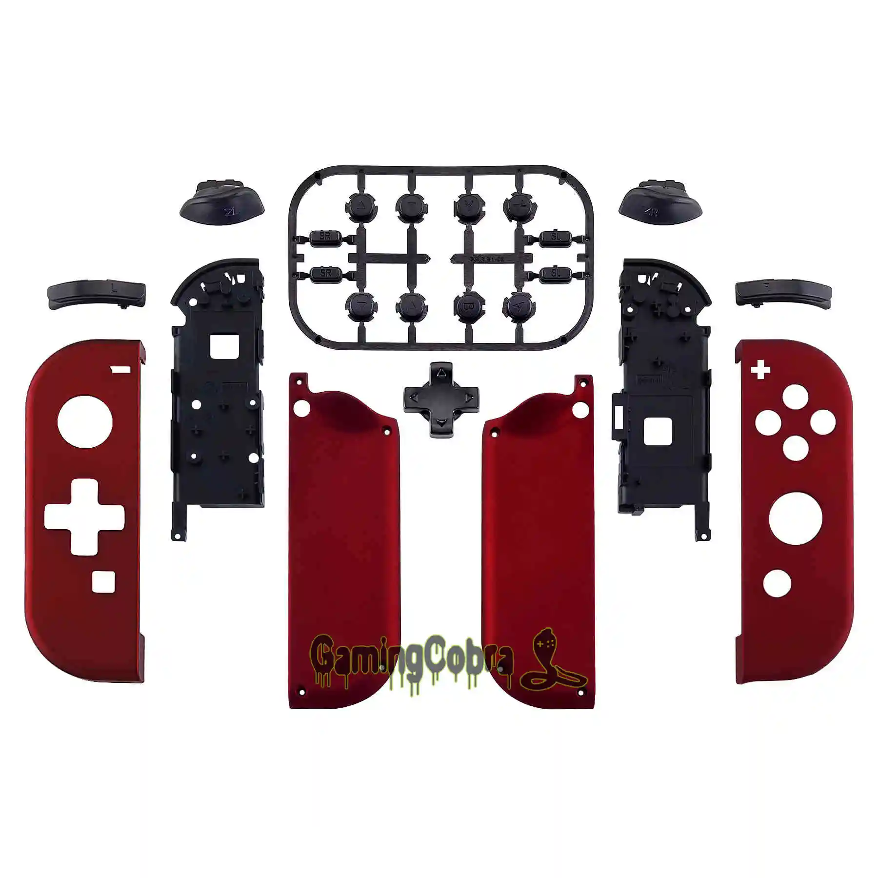 Red Пользовательский корпус контроллера(версия D-Pad) с полным набором кнопок DIY Замена оболочки чехол для nintendo Switch Joy-Con - Цвет: Red