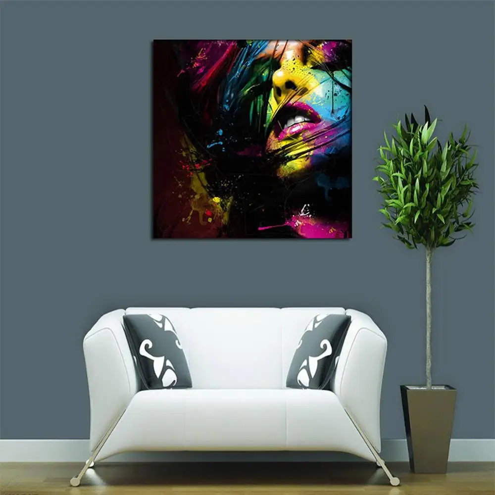 Декоративная картина без рамки красочная фотография с закрытым глазом | Дом и сад