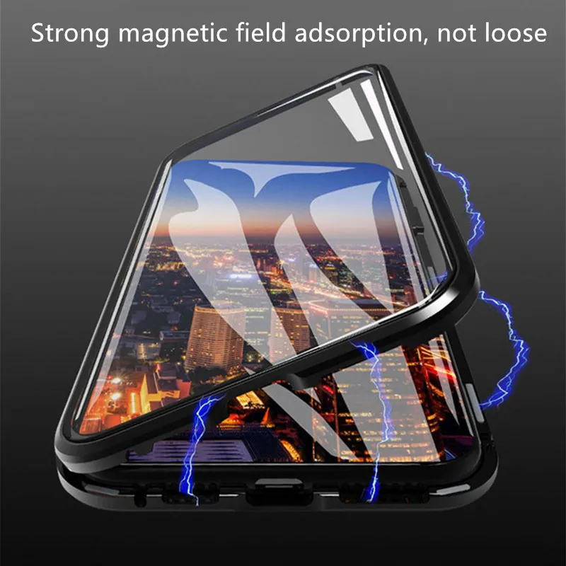 Металлический магнитный адсорбционный чехол для IPhone XS MAX X XR 8 7 Plus 6 6s