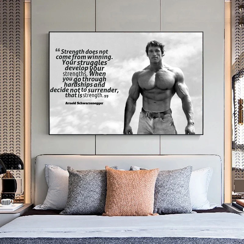 Мотивационная для бодибилдинга Цитата Арнольд Шварценеггер художественные