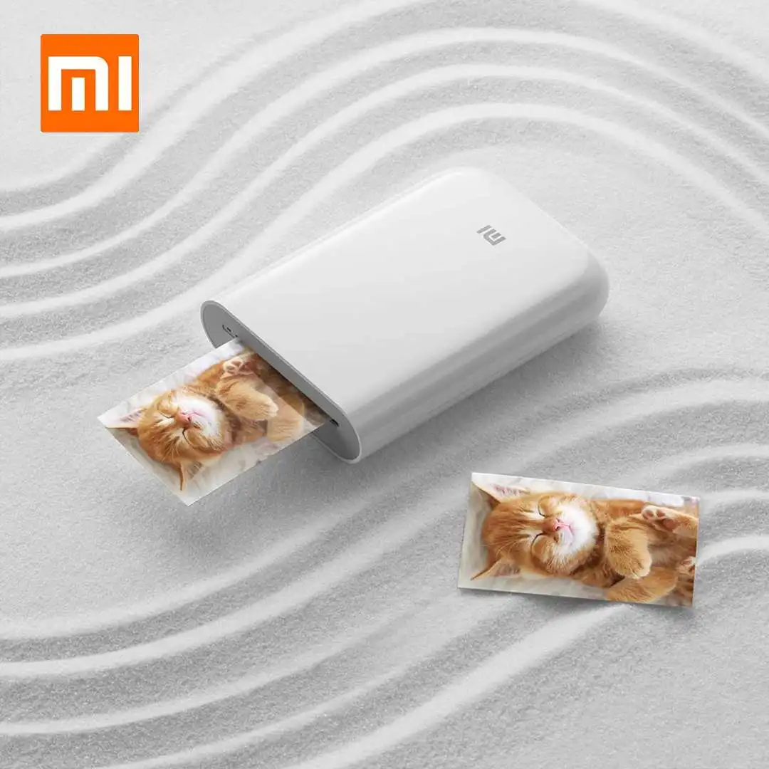 Портативный карманный мини принтер Xiaomi 300 точек/дюйм 500 мАч|Переходники и