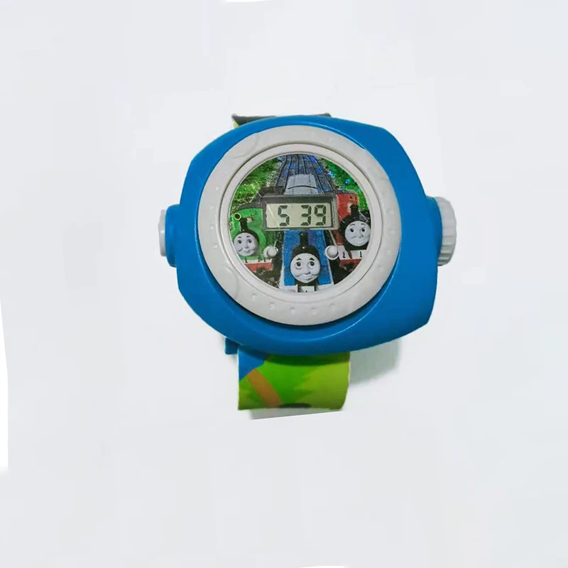 Детские часы Thomas and Friends с 3D проекцией и накладкой светящиеся Мультяшные цифровые