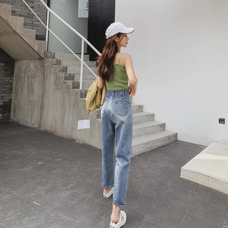 

2021 Oversize Pants For Girls Female Denim Trousers Baggy Mom y2k High Waist Women's Fashion Jeans
