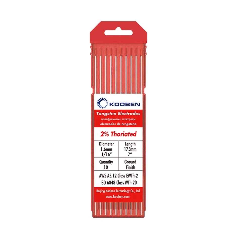 WT20 Tungsten Electrodes 1.0 1.6 2.4 3.2mm x 175mm Red Tig Welding | Инструменты