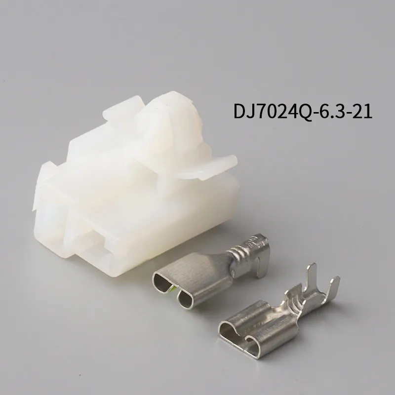 100SETS DJ7024Q-6.3-11/21 6.3mm 2Pin AMP Car Electrical Wire Connectors | Автомобили и мотоциклы