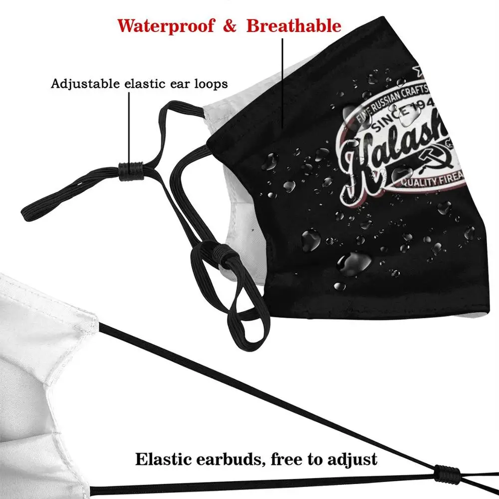 Маска многоразовая с фильтром Pm2.5 для лица забавным принтом в стиле СССР|Мужские