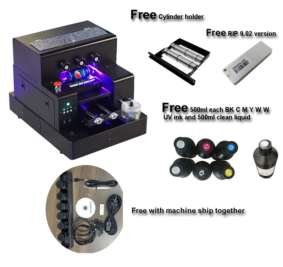 Планшетный УФ принтер в комплекте с чернилами размера A4|3D принтеры| |