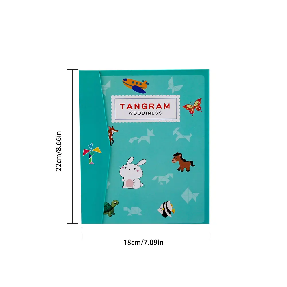 

Tangram Game Puzzle Travel Games Jigsaw Colorful Book Shape Educational Toy For Baby Toddlers Kids