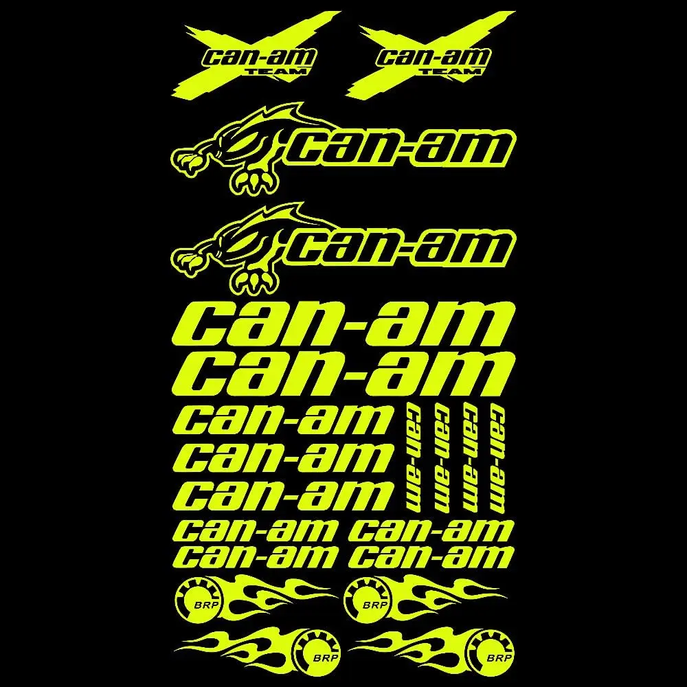 Комплект из 21 виниловых наклеек для can-am BRP наклейка с пламенем quad ATV, декоративные наклейки для тела Комплект из 21 виниловых наклеек для can-am BRP наклейка с пламенем quad ATV, декоративные наклейки для тела