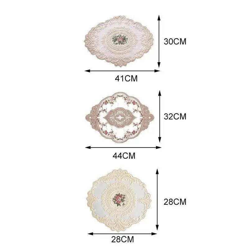 

1pc European Style Retro Lace Table Mat Heat Insulation Vintage Shooting Anti-scald Props And Cloth Coaster French Backgrou N2T6