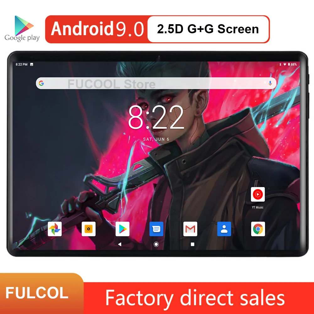 Планшет Google Android 9 0 10 дюймов 3G 2 ГБ + 32 Гб ПЗУ TF карта 64 1280*800 IPS Wi Fi планшет 1 Youtube GPS
